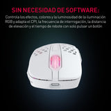Xtrfy M4 Wireless, Ratón Gaming Inalámbrico Ultraligero, Optimizado para eSports, Radiofrecuencia 2,4 GHz, Iluminación RGB, Ratón Ergonómico Ajustable para Diestros, Recargable, Weiß