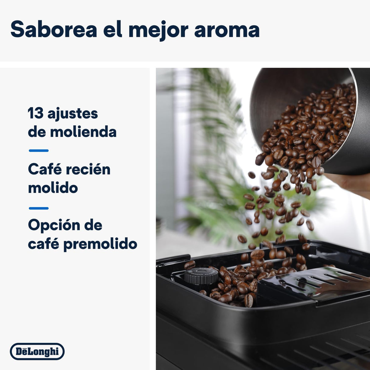 De'Longhi Magnifica Evo Next ECAM312.80.TB, Cafetera Superautomática con Jarra de Leche Automática, Cafetera Espresso con Molinillo, 13 Recetas Café Personalizables, Panel Control Intuitivo y Táctil