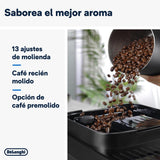 De'Longhi Magnifica Evo Next ECAM312.80.TB, Cafetera Superautomática con Jarra de Leche Automática, Cafetera Espresso con Molinillo, 13 Recetas Café Personalizables, Panel Control Intuitivo y Táctil