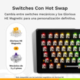Glorious Gaming GMMK 3 Pro HE: Teclado de Respuesta rápida, Hall Effect, Carcasa de Aluminio, sondeo 8K, switches magnéticos y Hot Swap MX, Juntas modulares, TKL 75%, QWERTZ alemán - Negro