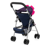 Bayer Design 21554AB Silla de Paseo para muñecas, Plegable, Ruedas Dobles, cinturón de Seguridad, Bolsa, Cambiador, Cuna, Accesorios para muñecas