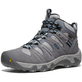 KEEN Headout Mid Waterproof, Botas de Senderismo Mujer, Steel Grey/Blue Heaven, 39 EU