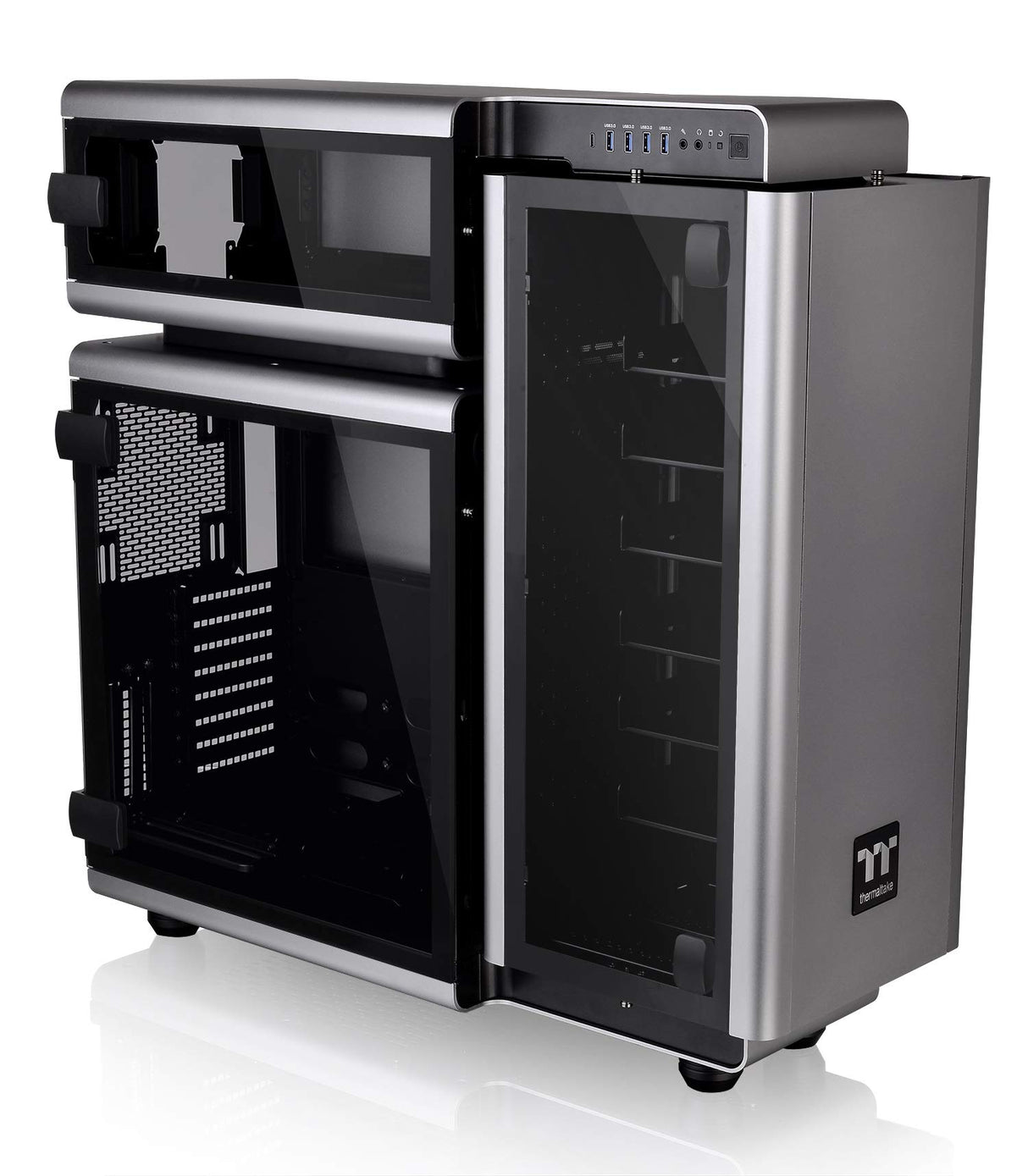 Thermaltake Level 20 Tempered Glass Edition - Chasis de Torre Completo, Color Negro