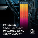 Kingston Fury Renegade DDR5 RGB 32GB 6400MT/s DDR5 CL32 DIMM Memoria gamer para Ordenadores de sobremesa Kit de 2 - KF564C32RSAK2-32