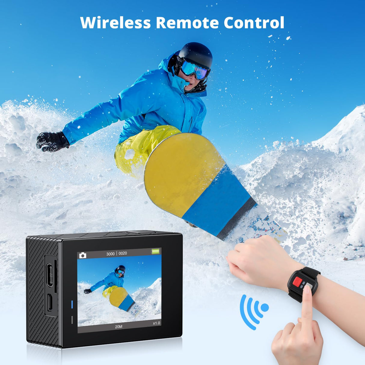 AKASO Brave 4 Cámara Deportiva 4K 20MP WiFi 5xZoom Camara de Accion