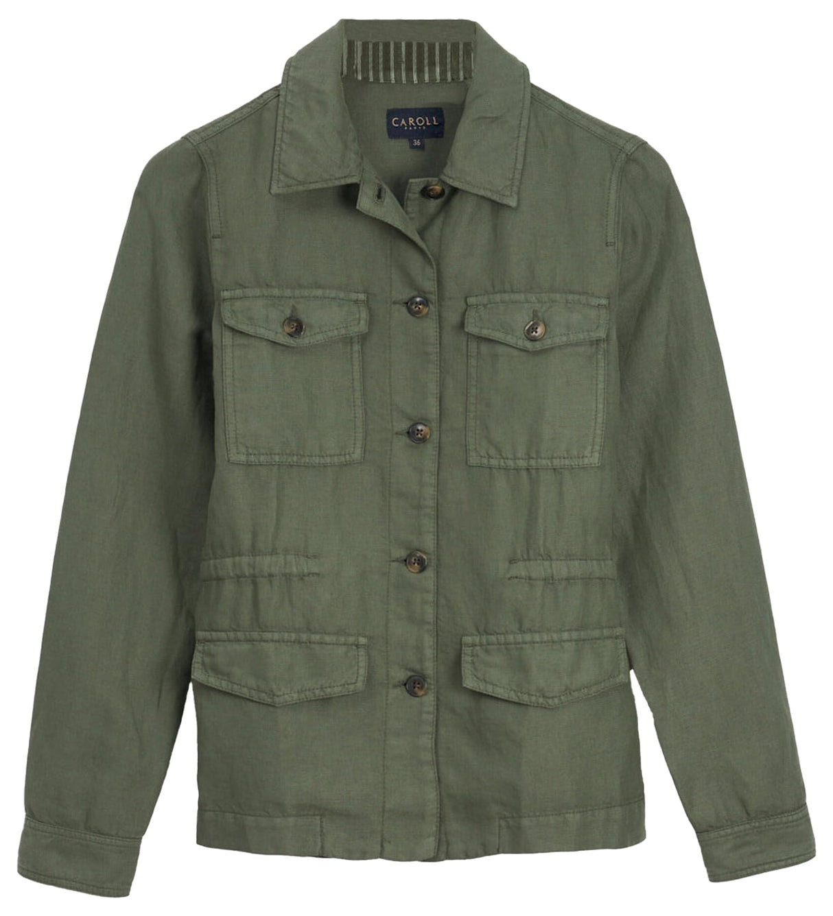 Caroll VK004-GRACEB Chaqueta Sahariana, Verde Caqui, 42 para Mujer