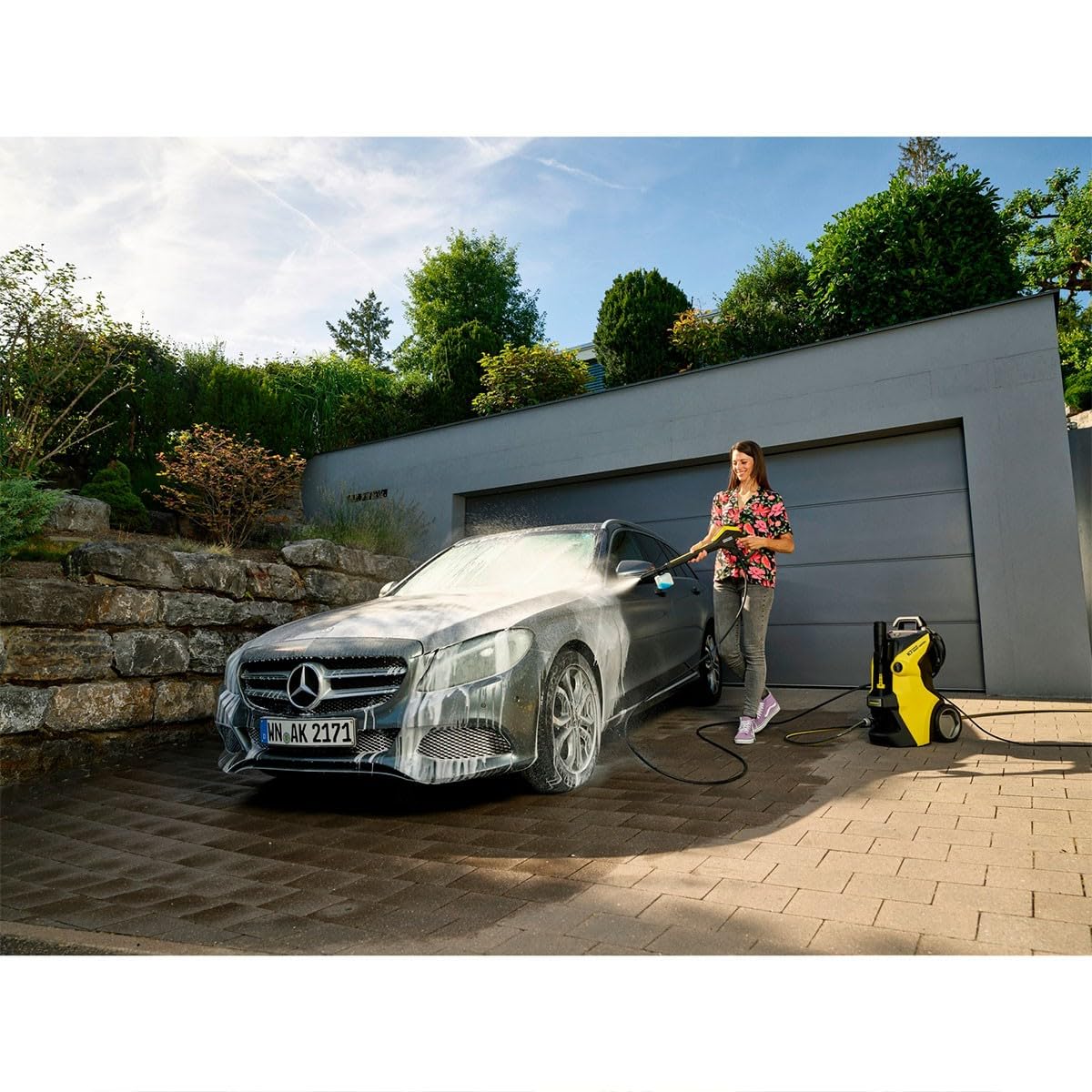 Kärcher Hidrolimpiadora K 7 Premium Smart Control Home, presión: 180 Bar, caudal: 600 l/h, Rendimiento: 60 m²/h, Filtro de Agua, Peso: 17,9 kg, Pistola y Manguera de Alta presión, Lanza Multi Jet