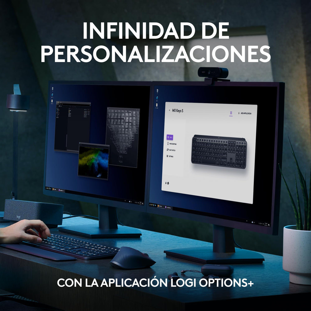 Logitech MX Keys S Teclado inalámbrico, Perfil Bajo, Escritura Fluida Precisa Silenciosa, Teclas Programables, Iluminación, Bluetooth, Carga USBC, QWERTYEspañol