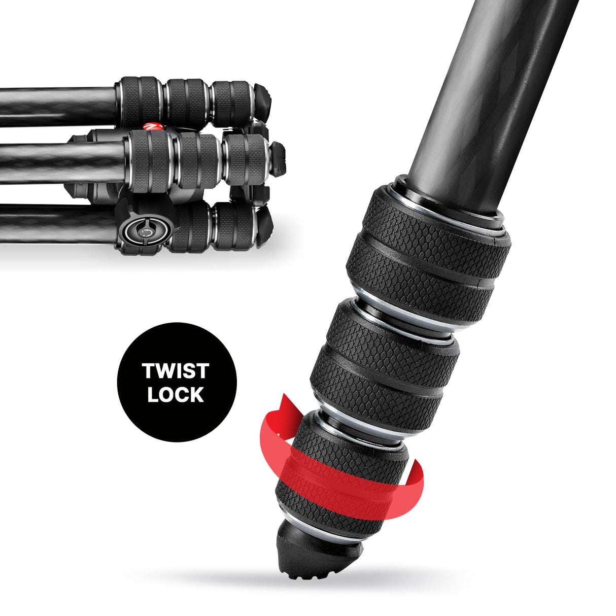 MANFROTTO Trépied Befree Carbone MKBFRTC4GT-BH Avec rotule Ball