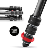 MANFROTTO Trépied Befree Carbone MKBFRTC4GT-BH Avec rotule Ball