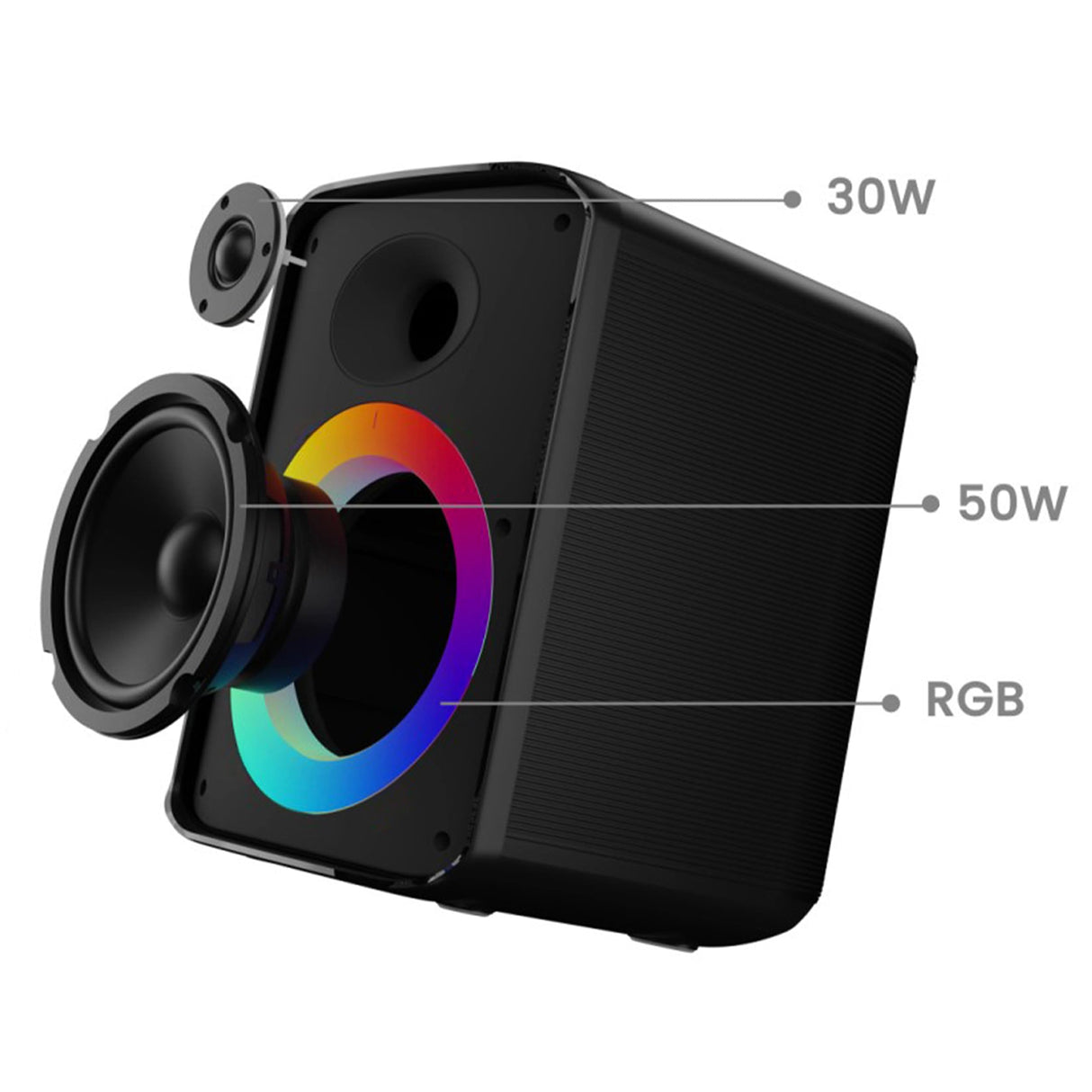 TELLUR Altavoz Bluetooth portátil Buzz 80W