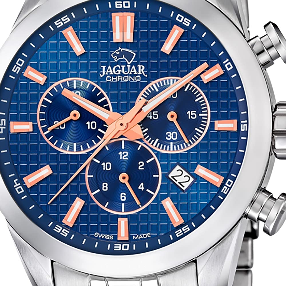 JAGUAR Reloj Modelo J865/2 de la colección ACAMAR, Caja de 43 mm Azul con Correa de Acero para Caballero