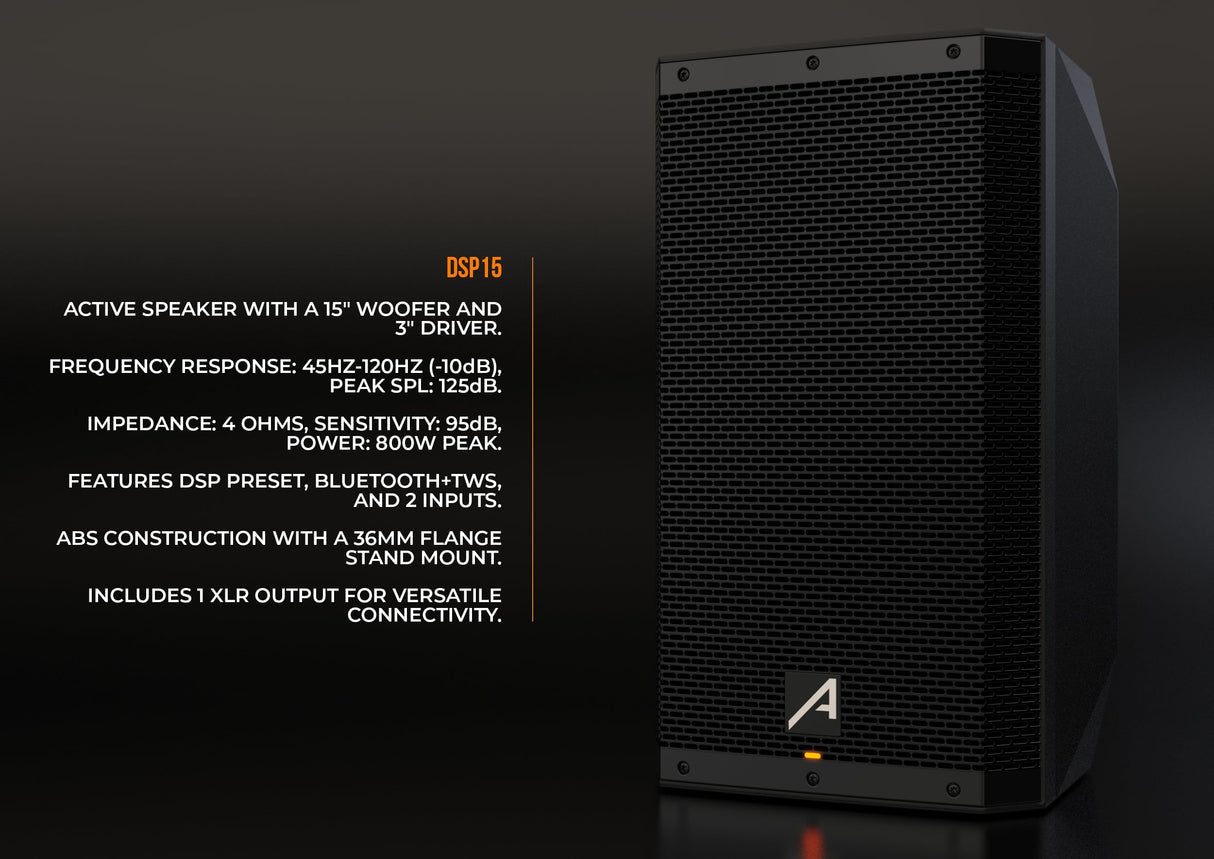 Audibax DSP15 Altavoz 15 Activo L300W+H100W con DSP G2