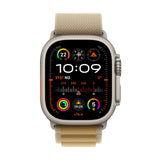 Apple Watch Ultra 2 GPS + Cellular Smartwatch, Reloj Deportivo con Caja de Titanio Natural Resistente de 49 mm y Correa Loop Alpine Canela - Talla M. Monitor de entreno y Neutro en Carbono
