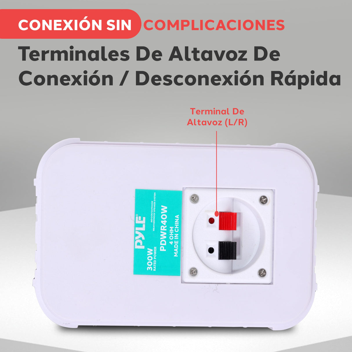 Pyle Altavoces, Duales, Resistentes al Agua y a la Intemperie, Montaje en Pared o Techo, 5.25”, Ideal para Uso en Piscinas, Patios, Terrazas, Espacios Interiores