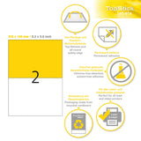 TopStick 8718 Etiquetas universales A4 grande, paquete de 10 (210 x 148 mm, 1000 hojas, papel, mate) autoadhesivas, imprimible, pegatinas de dirección permanentes, 2000 adhesivos blancas