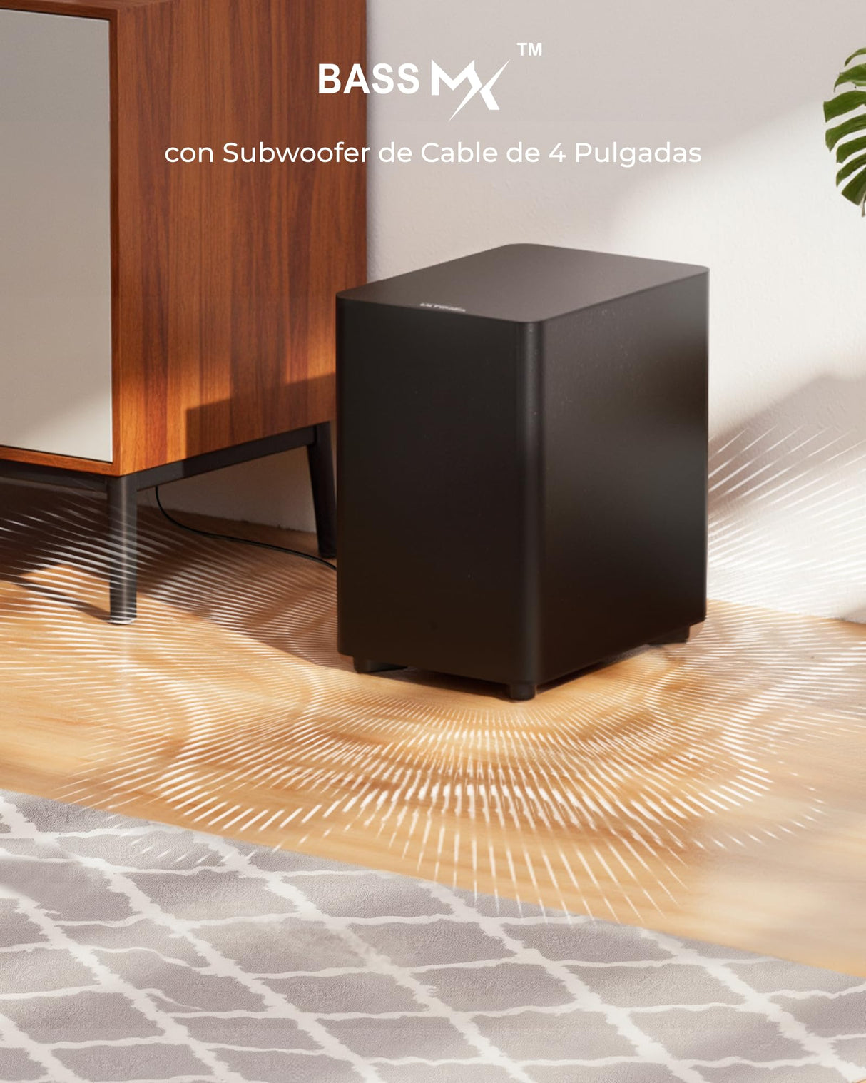 ULTIMEA Aura A60 7.1 Dolby Atmos Soundbar, con Subwoofer, Altavoz TV con Control a través de App, Sistema Surround Cinema 3D con 4 Altavoces Surround, TV Soundbar con HDMI eARC de 350W, Bluetooth