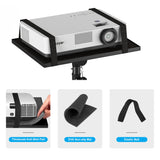 DECOSIS Trípode para proyector de 23.5 a 46.5 pulgadas, soporte de trípode para laptop de altura ajustable con soporte de teléfono de cuello de cisne, soporte de suelo para laptop para oficina, hogar,