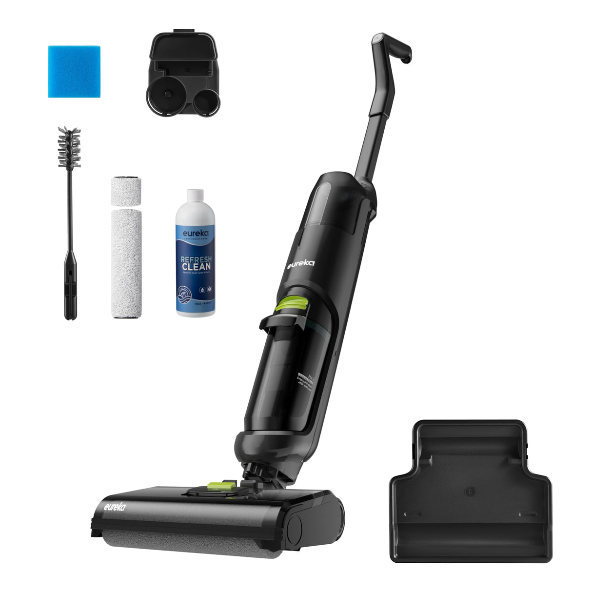 EUREKA NEW400 Gen2 Aspirador Escoba sin Cable en Seco y Húmedo Inalámbrico,Ligero, Aspiradora y Fregona sin Cable, Autolimpieza,Autonomía 30 mins,Tanque Doble,Suelos Duros, Pelo de Mascotas