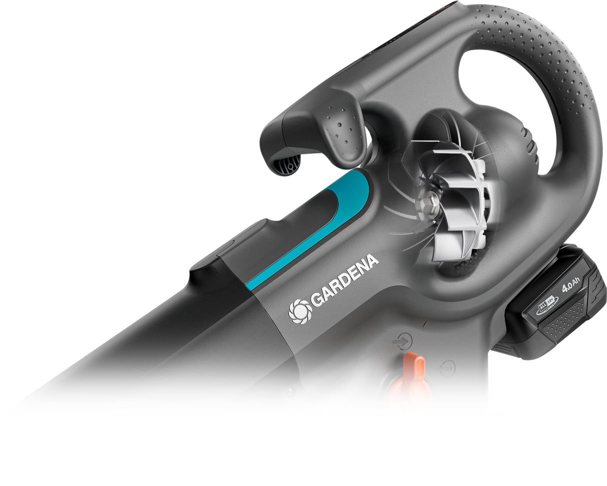 GARDENA Aspirador soplador PowerJet Collect con batería P4A de 18 V