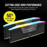 Corsair Vengeance RGB DDR5 32GB (2x16GB) 6400MHz C32 Memoria de Sobremesa Optimizada de Intel (Iluminación Dinámica Diez Zonas, Regulación de Tensión, Perfiles XMP 3.0 Personalizados) Negro