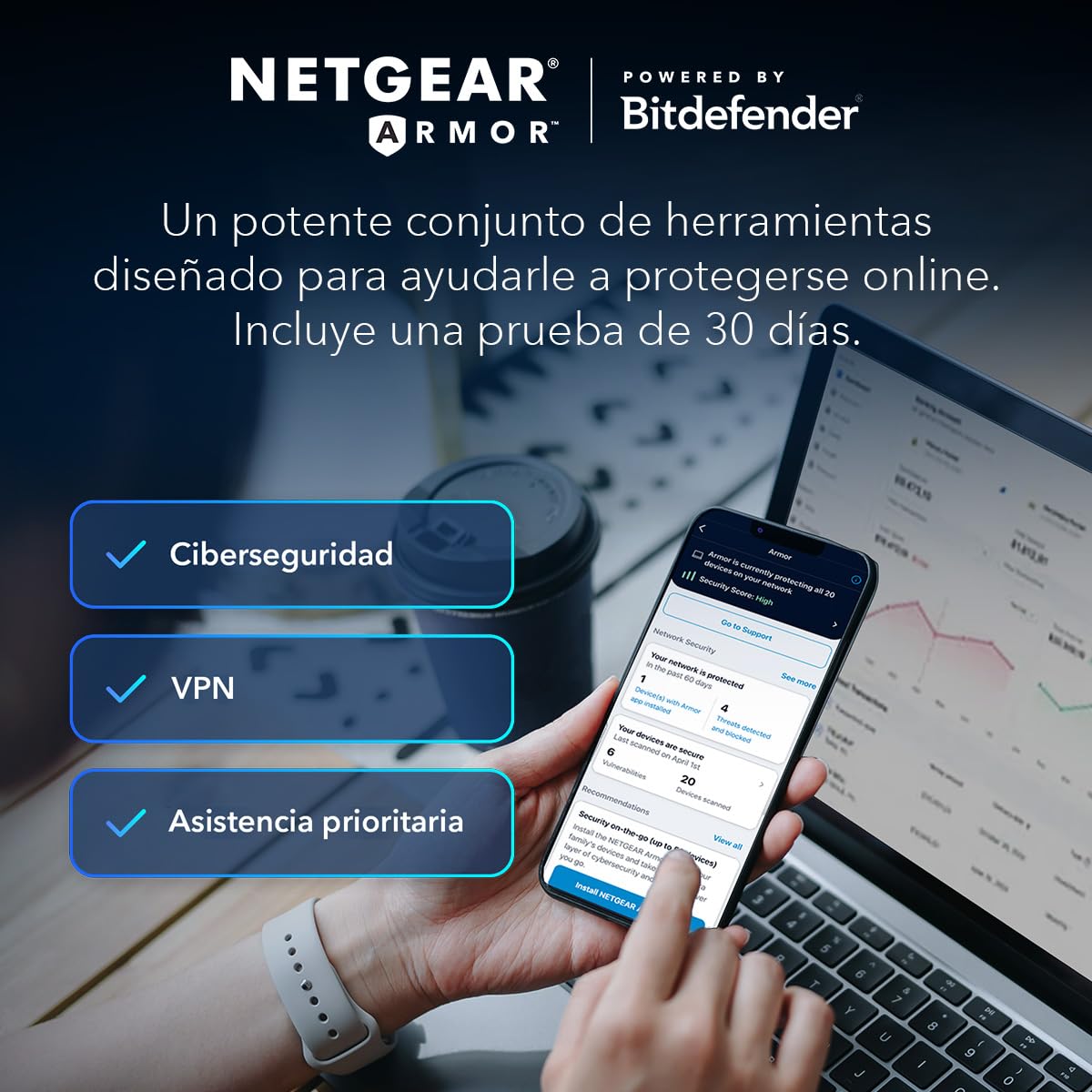NETGEAR Orbi Mesh WiFi 7 Orbi Serie 370 (RBE373) | Doble Banda WiFi 7 - Router inalámbrico + 2 extensors de Rango, Funciones de Seguridad, 3,6 Gbps, Cubre 360 m2, 70 Dispositivos, BE3600