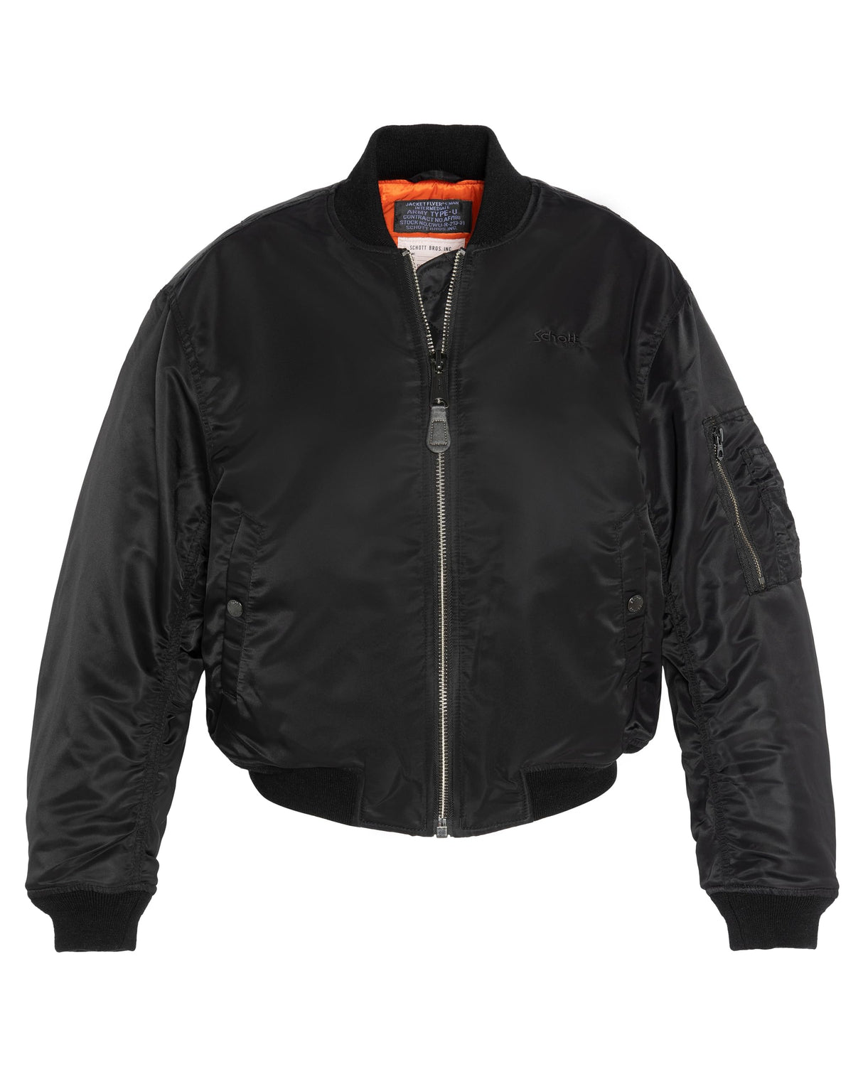 Schott NYC Airf90wrs Chaqueta, Negro, XL para Mujer
