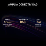 ASUS ROG Strix XG34WCDMS - Monitor Gaming de 34", QD-OLED RGB, BlackShield, 280 Hz, 0,03 ms, G-Sync, Neo Proximity Sensor, VESA DisplayHDR 500 True Black, HDMI 2.1 y USB-C