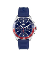 Lacoste Reloj Cronógrafo de Cuarzo para Hombre Colección TIEBREAKER con Correa de Silicona Azul - 2011154