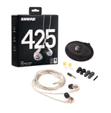 Shure SE425-CL auricular Intraaural Negro, Transparente - Auriculares (Intraaural, Alámbrico, 20 - 19000 Hz, 109 dB, 1,6 m, Negro, Transparente)