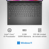 DELL G15 5511- Ordenador Portátil Gaming de 15.6'' FullHD 120Hz (Intel Core i5-11260H, 8GB RAM, 512GB SSD, NVIDIA GeForce RTX 3050, Ubuntu Linux) Negro - Teclado retroiluminado QWERTY español