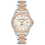 Bulova Reloj Analógico para Mujer de Cuarzo con Correa en Acero Inoxidable 98R234