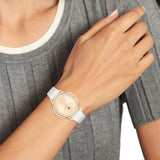 Tommy Hilfiger Reloj Analógico de Cuarzo para Mujer con Correa en Piel Blanco - 1782543