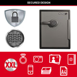 Master Lock Caja Fuerte de Seguridad [Ignifuga y Resistente al Agua] [Combinación Digital] [XX large/56L] -LFW205FYC, Negro, Gris, XX-Large