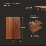 Boos Block Tabla de Cortar de Nogal – Tabla Cortar Cocina Profesional - Reversible - Tabla Madera Cocina Grande – Tabla de Cortar Gruesa - 46 x 31 x 4 cm