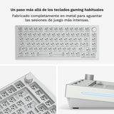 Glorious Gaming GMMK PRO 75% Barebones (solo carcasa) - Teclado gaming mecánico modular, TKL, carcasa de 1,5 kg, RGB, personalizable, switches de 5 pines, distribuciones internacional / ISO - Blanco