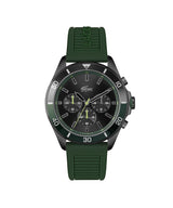 Lacoste Reloj Cronógrafo de Cuarzo para Hombre Colección TIEBREAKER con Correa de Silicona Verde - 2011153