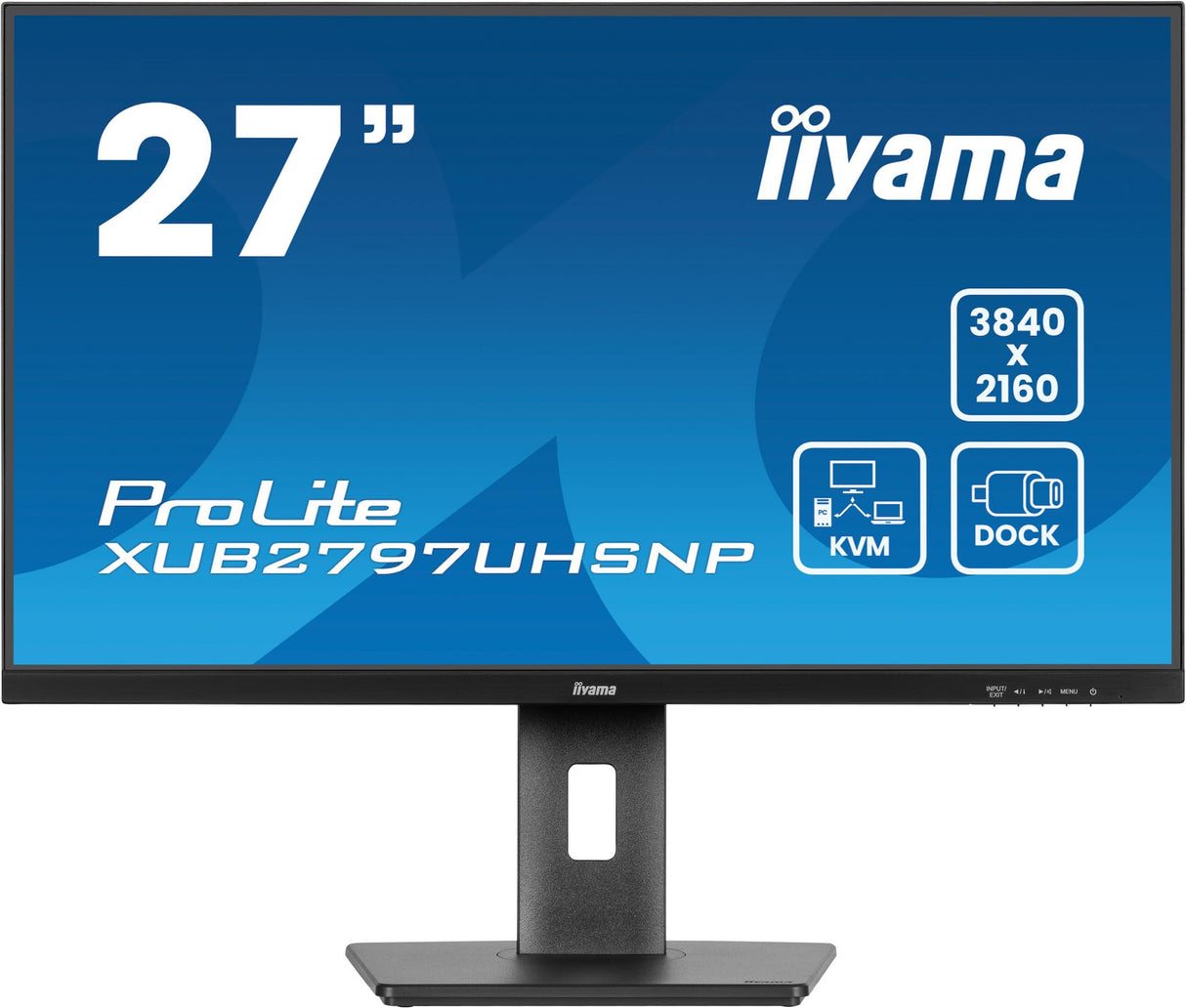 iiyama ProLite XUB2797UHSNP-B1 27" IPS 4K 100Hz USB-C DOCK 96W Altavoces Altura Ajustable (5 Años Garantía)