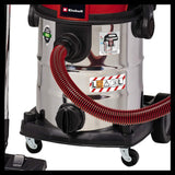 Einhell Aspirador en seco y húmedo TE-VC 2025 SACL (1200 W, clase de polvo L, para polvos con valores MAK >1 mg/m³, 25 L, limpieza de filtros, enchufe de aparatos, incl. varias boquillas y filtros)