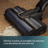 Philips Aspiradora sin Cable Wet & Dry Serie 7000, Aspira y Friega, Autolimpieza Automática, hasta 25 min de Autonomía y 180m2, 3 Modos de Limpieza, Gris Antracita/Champán (XW7110/01)
