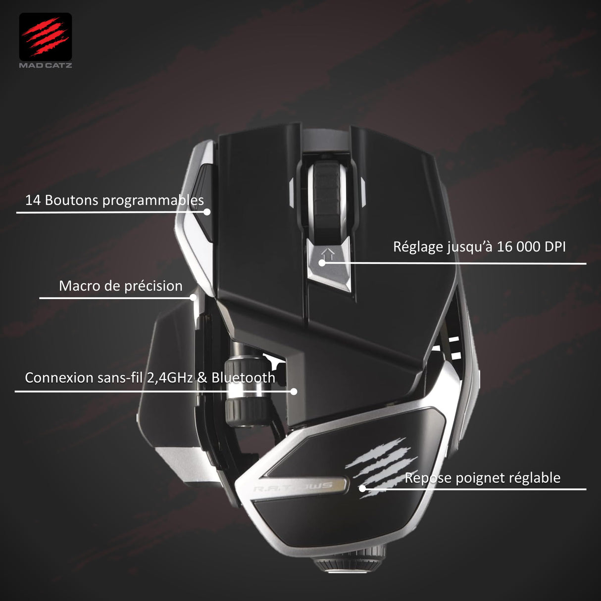 Madcatz R.A.T. Dws Dual Wirelessoptical Gaming Mouseblack [Importación alemana]