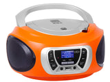 Trevi CMP 510 Dab - Radio estéreo portátil con CD Dab/Dab+ con RDS, USB, AUX-IN, Conector para Auriculares, Color Naranja