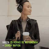 Shure AONIC 40 sobre la Oreja inalámbrica Bluetooth Ruido Auriculares cancelando con micrófono, duración de la batería de 25 Horas, iPhone y Android - Negro
