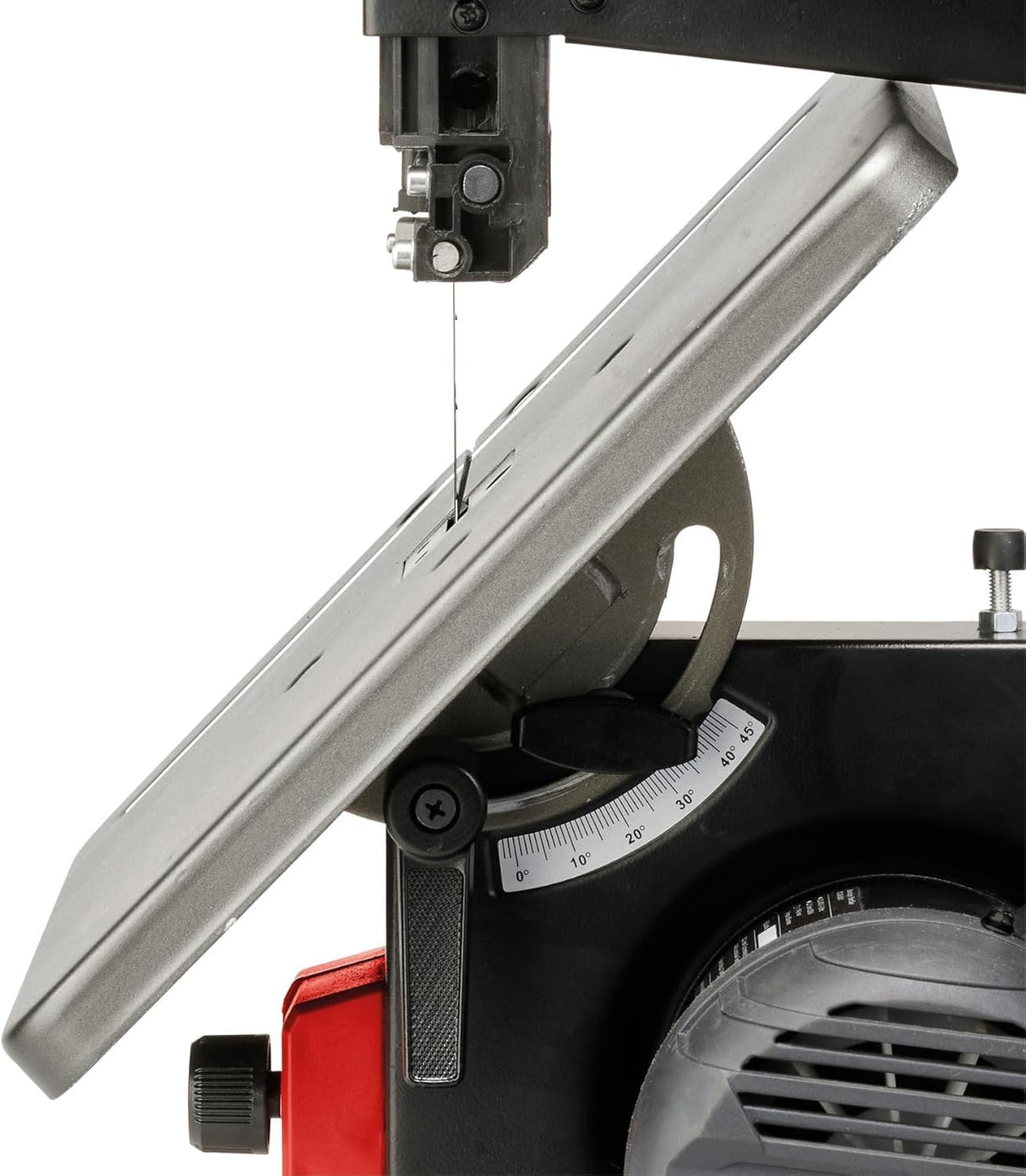 Einhell Sierra de banda TC-SB 200/1 (cambio de hoja de sierra sin herramientas, tope paralelo, ajuste de altura, guía con rodamiento de bolas, mesa inclinable de forma continua)