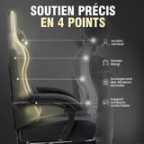 GTPLAYER Silla Gaming Sillón Gaming Tela Silla Gamer Ergonómica Oficina Silla PC, 150 kg, Silla de Mesa Regulable y giratoria con cojín de Asiento con muelles y reposapiés, Negro