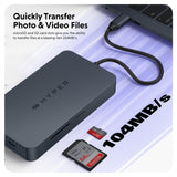 Hyper HDM1H-GL Hub USB-C HyperDrive Dual 4K HDMI 10 en 1 para MacBooks M1/M2 con 10 Puertos Esenciales - Plata