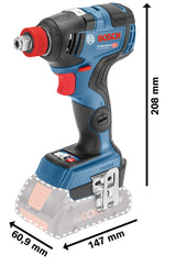 Bosch Professional 18V System GDX 18V-200 C - Llave de impacto a batería (Brushless, 200 Nm, conectable, 2 baterías x 5.0 Ah, en L-BOXX)
