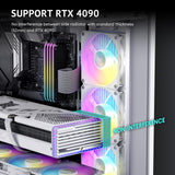 Antec C7 ARGB Blanco, Soporte de GPU RTX 40, 4 Ventiladores ARGB PWM de 120 mm incluidos, refrigeración Vertical, Tipo C de 10 Gbps, Paneles Frontales y Laterales de Vidrio Templado Continuo