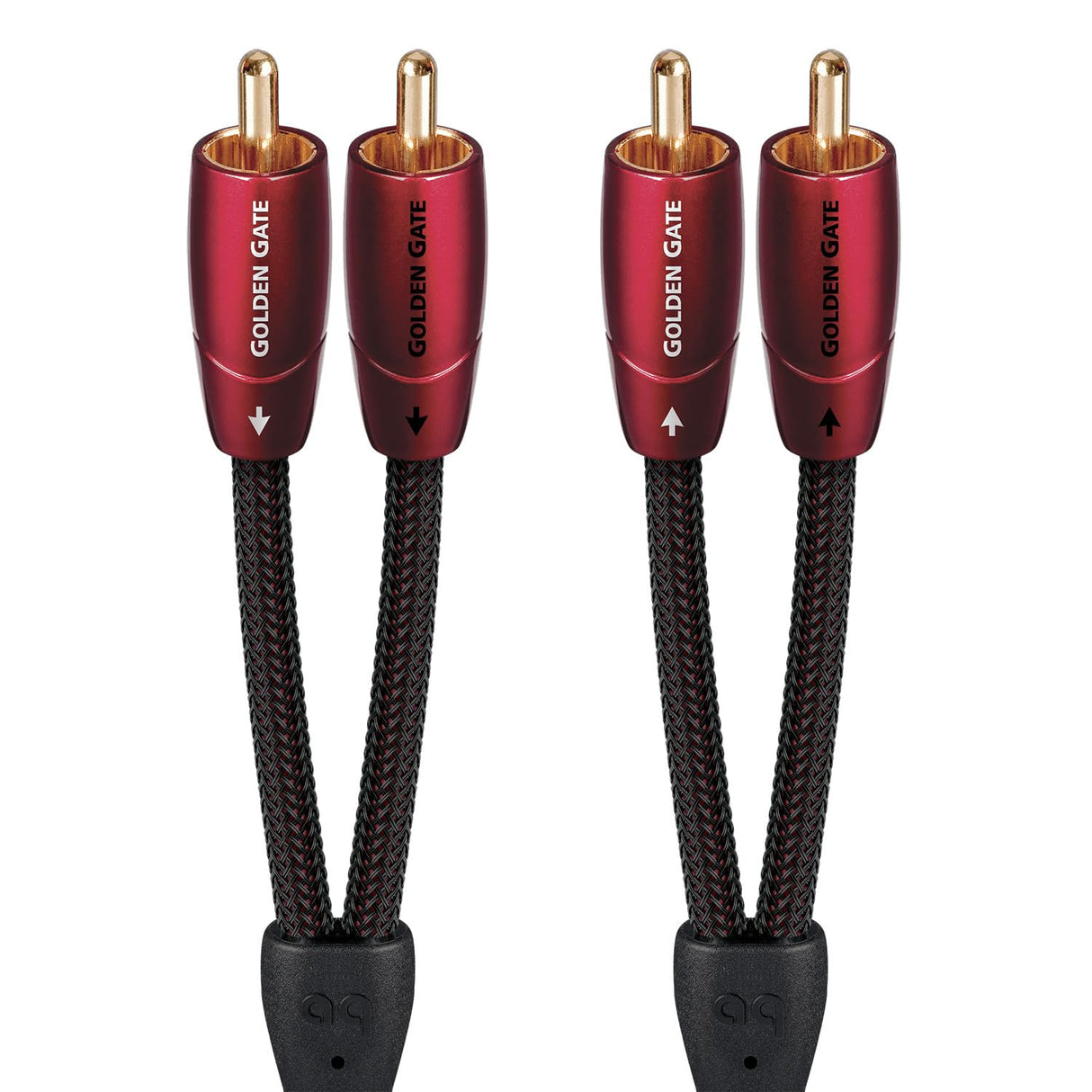 AudioQuest 2m Golden Gate RCA cable de audio 2 x RCA Negro - Cables de audio (2 x RCA, 2 x RCA, Cobre, 2 m, Negro)