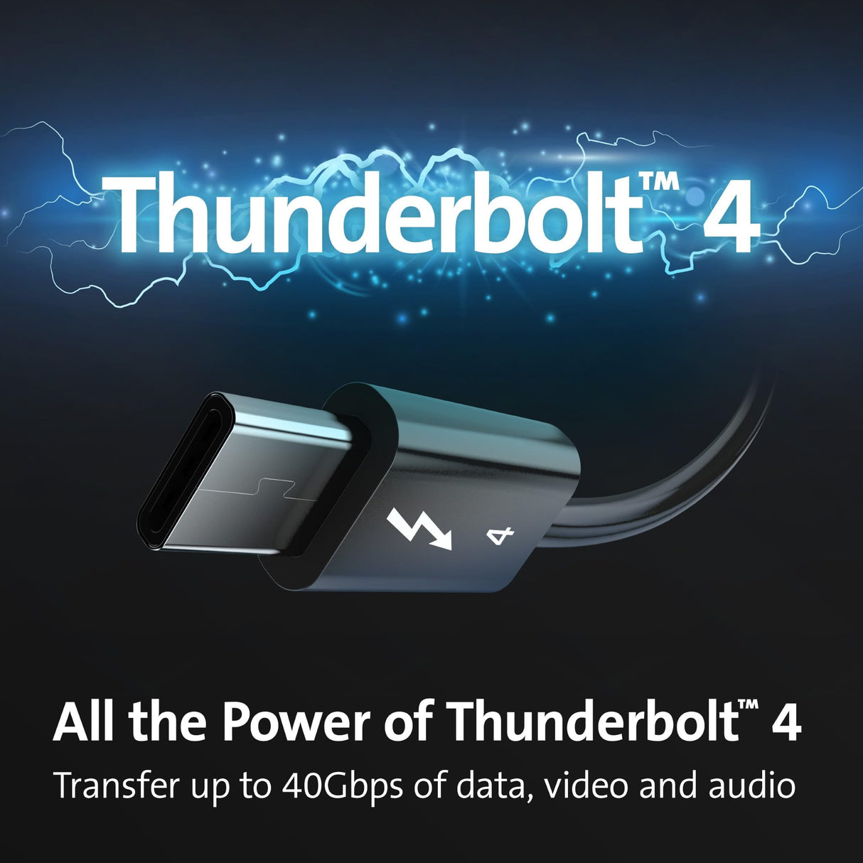 Kensington K34111EU - Adaptador AD2010T4 Multipuerto Thunderbolt 4, Doble Monitor 8K/4K, Lector de Tarjetas Micro SD, 96W, 2x HDMI, Ethernet, USB-C 3.2 y 4x USB-A
